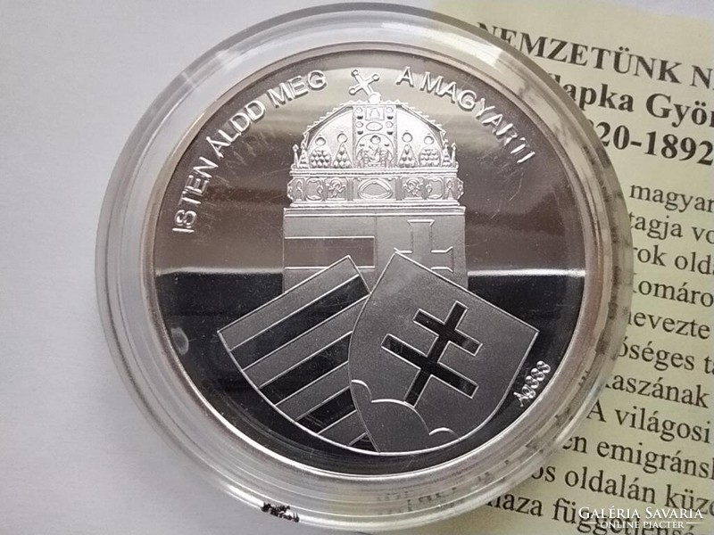 Magyarország Nemzetünk nagyjai Klapka György .333 Ezüst Érem PP
