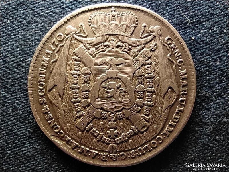 Horvátország Grof Karlo Batthyány bán (1742-1756) ezüst 1/2 tallér 1770