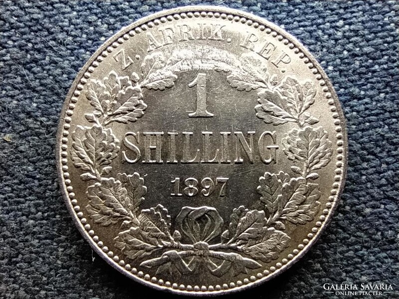 Dél-Afrikai Köztársaság Johannes Paulus Kruger .925 ezüst 1 Shilling 1897