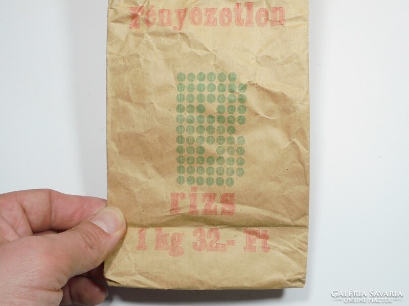 Retro régi Fényezetlen rizs papír zacskó csomagolás - Karcagi