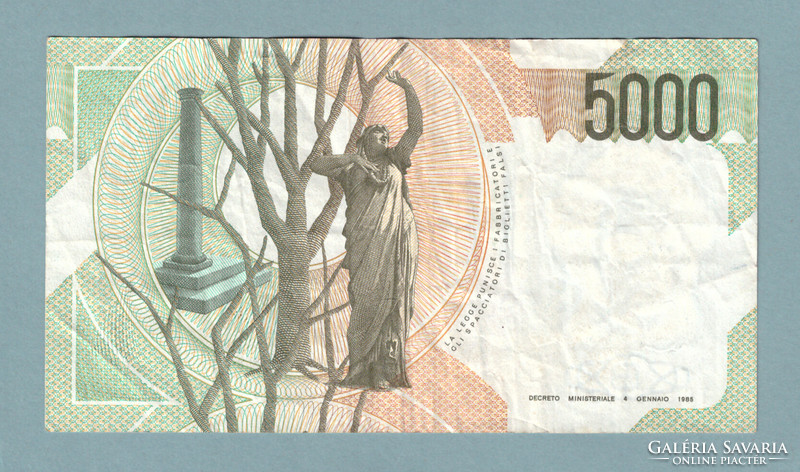 5000 Lire 1985 CINQUEMILA ( 5000 Olasz Líra) BELLINI