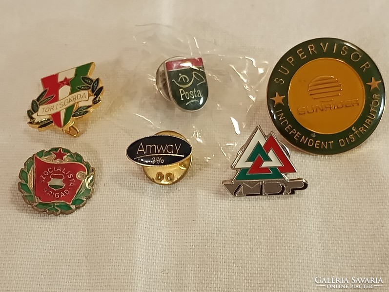 Kitűző jelvény 6db egyben Törzsgárda Posta Socialista Amway Supervisor VMDP vegyesen