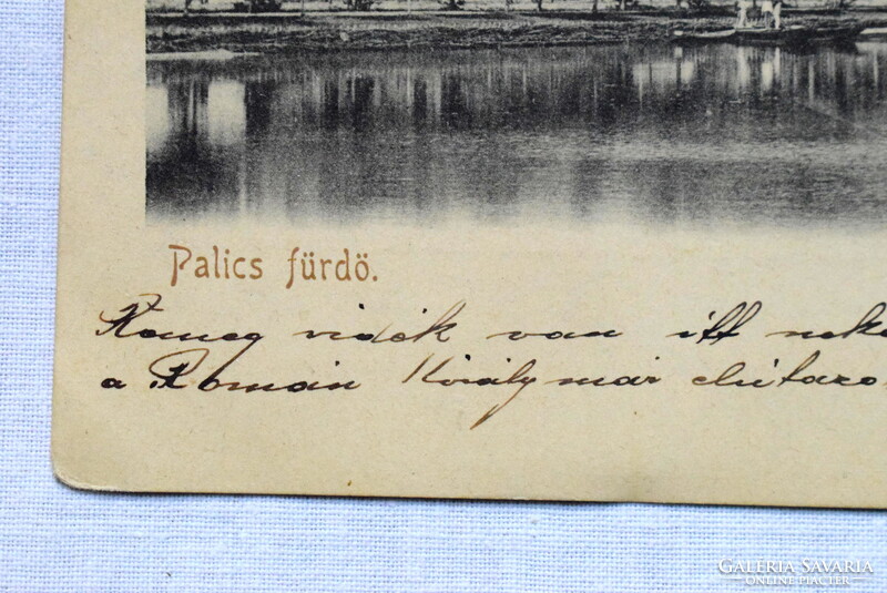 Palics fürdő - Korzórészlet  -  fotó képeslap - 190?
