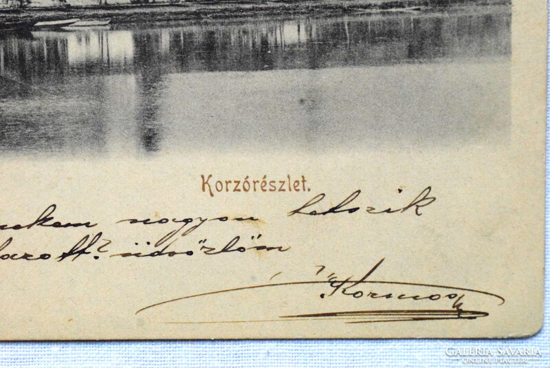 Palics fürdő - Korzórészlet  -  fotó képeslap - 190?