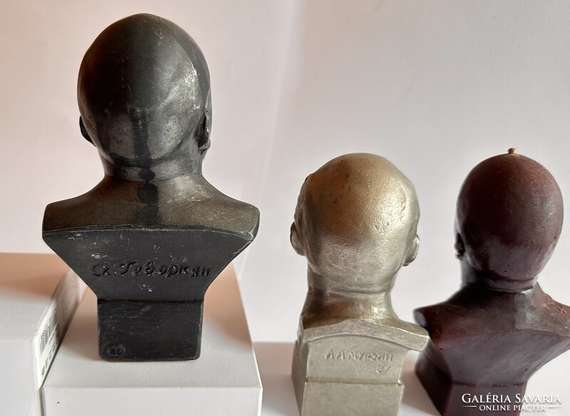 Lenin, Sztálin, és Néró 5 db büszt.