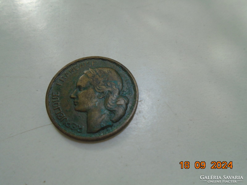 10 Frank,Franciaország,1950,Guiraud metszete,állat kakas,aluminium-bronz