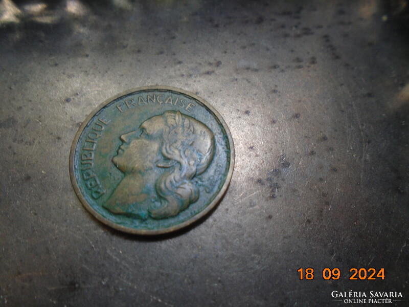 10 Frank,Franciaország,1950,Guiraud metszete,állat kakas,aluminium-bronz