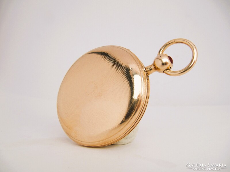 RITKASÁG ,BREGUET NEGYEDÜTŐS 14K ARANY ZSEBÓRA, 1830-35