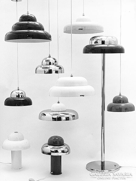 OPTEAM “felhő” design iparművészeti ikonikus fém asztali lámpa - 1976