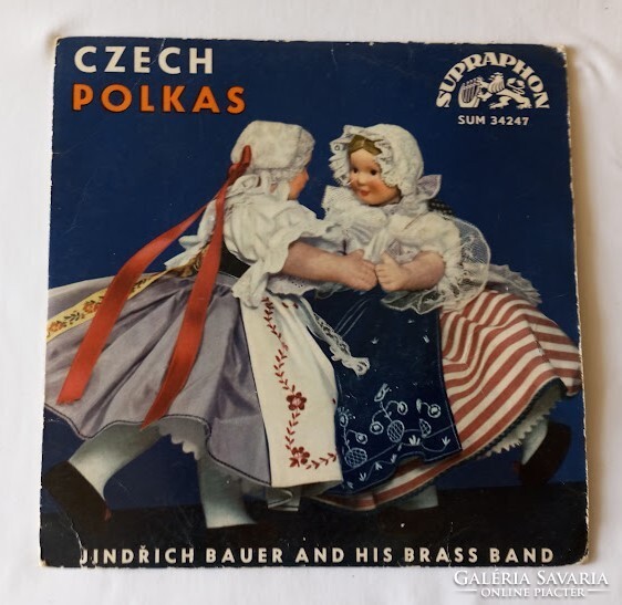 Czeh Polkas- Jindřich Bauer And His Brass Band retro kislemez eladó! Supraphon kiadása