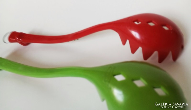 Maria Vinka - Ikea posztmodern/pop-art spagetti szervírozó pár sárkány alakban, rendkívül ritka 2000