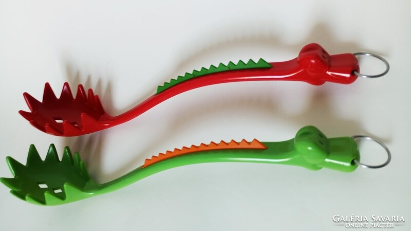 Maria Vinka - Ikea posztmodern/pop-art spagetti szervírozó pár sárkány alakban, rendkívül ritka 2000