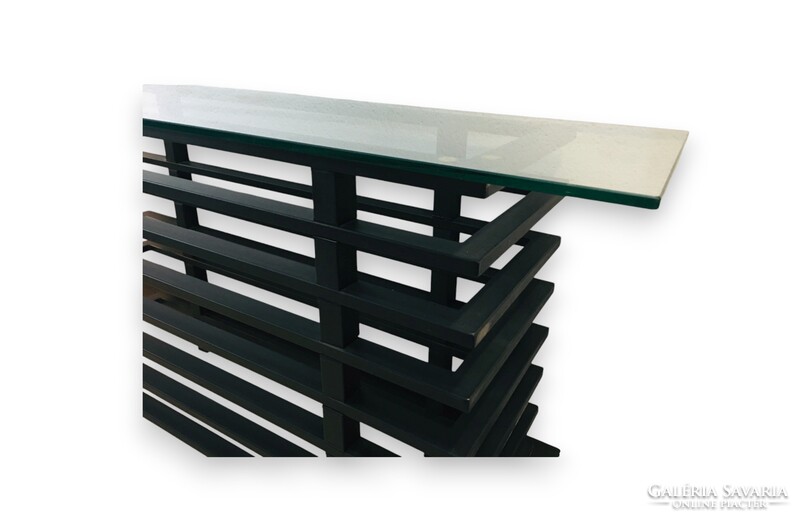 Amalfi design üveglapos konzolasztal - 52174
