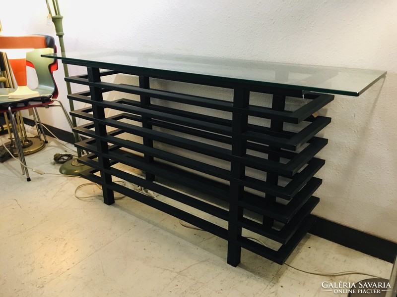 Amalfi design üveglapos konzolasztal - 52174