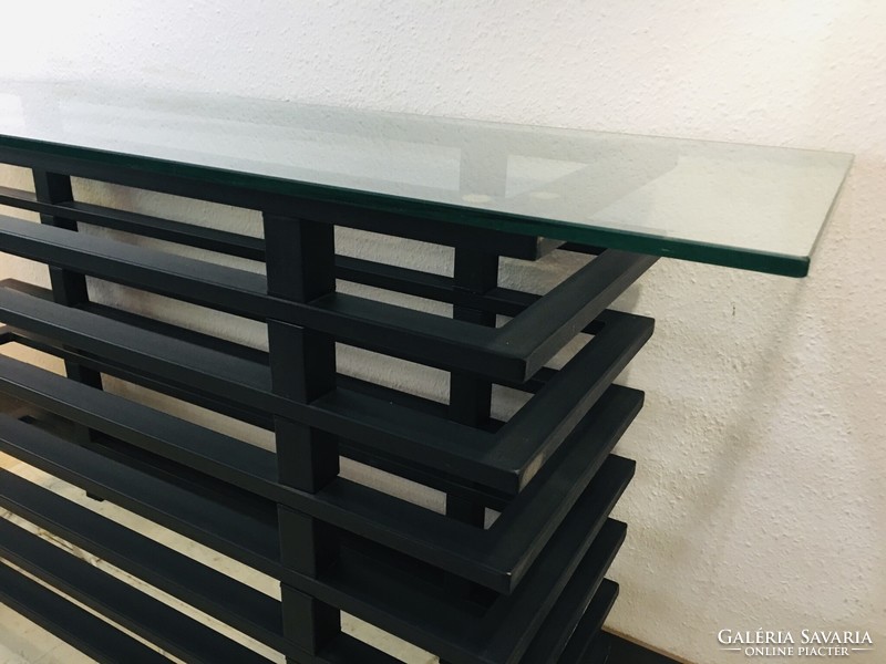 Amalfi design üveglapos konzolasztal - 52174