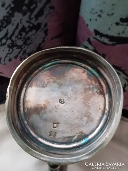 Kiöntö kancso fém jelzet13cm ezüst1940evekből