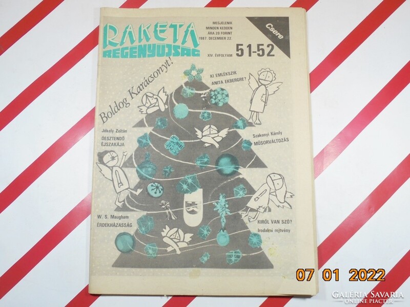 Régi retro újság - Rakéta Regényújság - 1987. december 22. - Születésnapra ajándék.