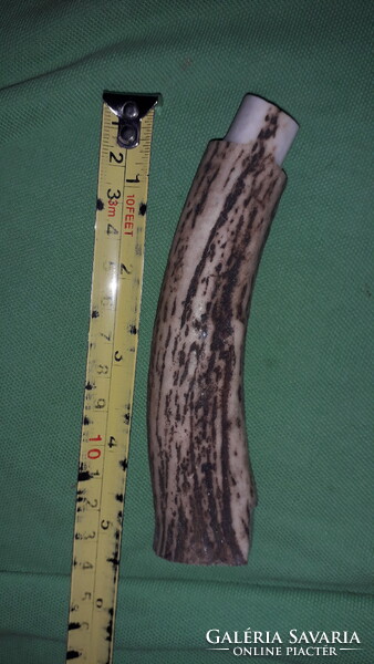 Antik esztergált agancs vadászkés nyele összeépítésre készen 14 cm a képek szerint