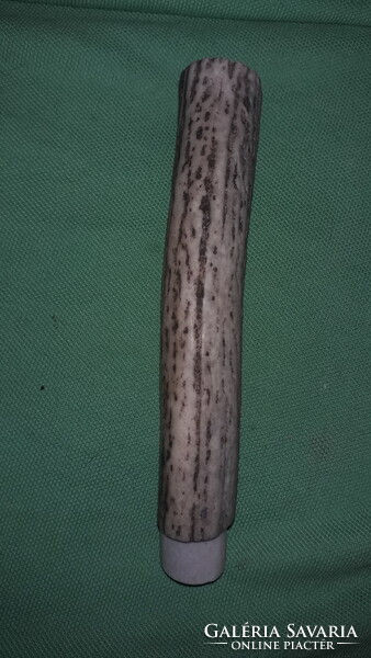 Antik esztergált agancs vadászkés nyele összeépítésre készen 14 cm a képek szerint