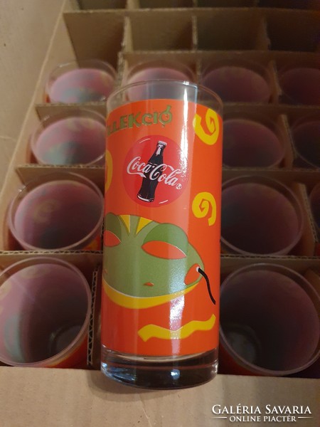 Retró farsang Coca Cola pohár 16 db új állapotban