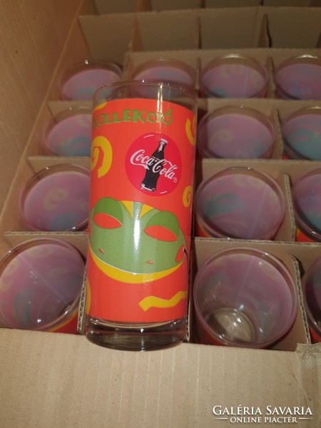 Retró farsang Coca Cola pohár 16 db új állapotban