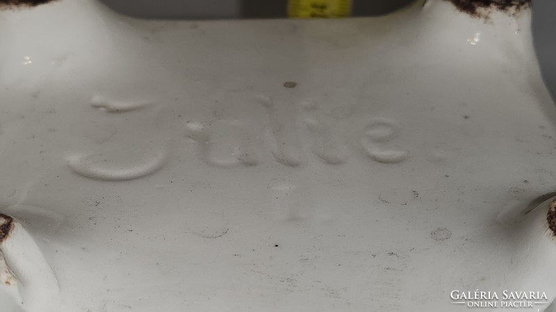 "Julie" jelzett "Kávé, rizs, czukor..." feliratos fehér konyhai keménycserép fűszertartó 9 db (3204)