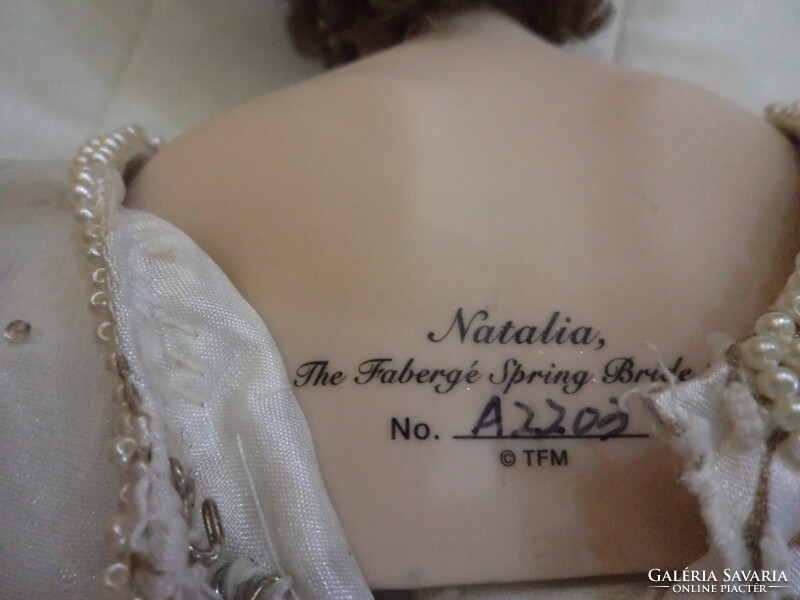 Franklin Mint Faberge Collectors Doll Natalie Spring Bride Doll.