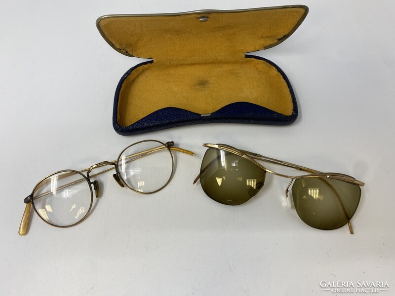 2db antik aranyozott szemüveg, napszemüveg RZ