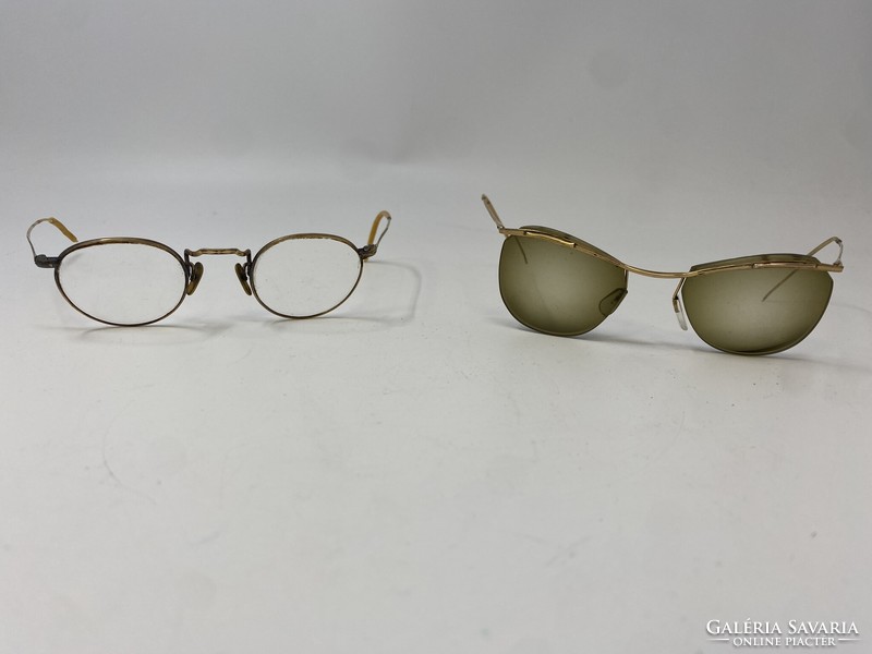 2db antik aranyozott szemüveg, napszemüveg RZ