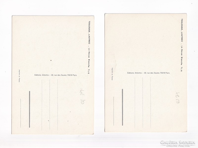 R:33 TOULOUSE-LAUTREC - La Revue Blanche modern reklám képeslap (posta tiszta)