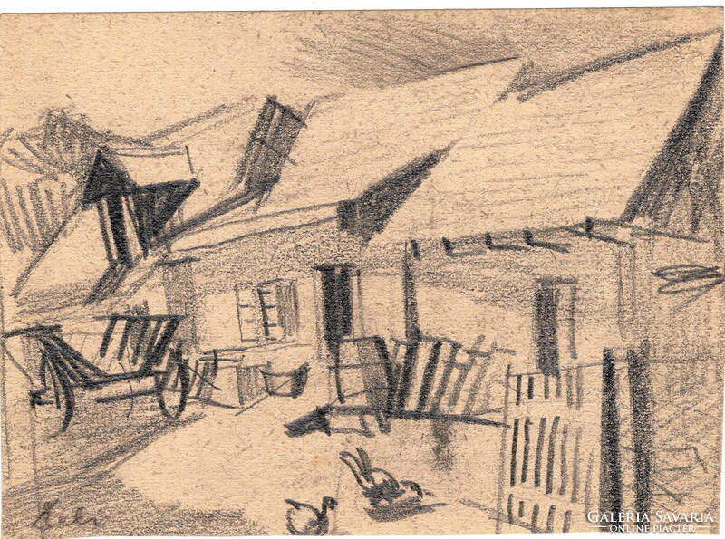 Deli Antal (1886-1960): Udvar.