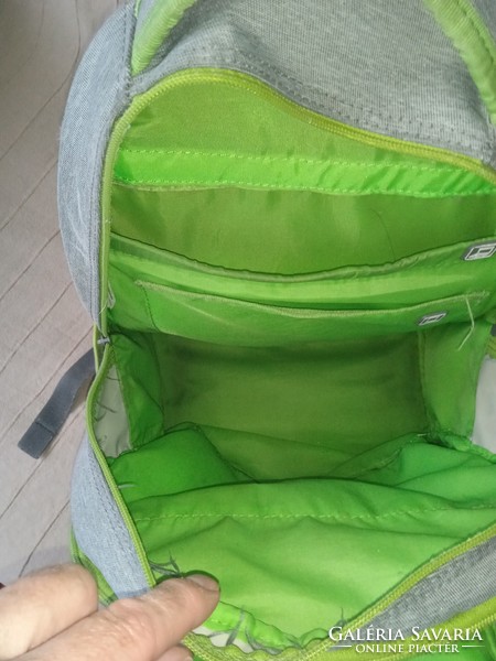 OXYBAG ergonomikus iskolatáska, hátizsák - OXY Green - zöld/szürke-fényvisszaverős