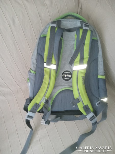 OXYBAG ergonomikus iskolatáska, hátizsák - OXY Green - zöld/szürke-fényvisszaverős