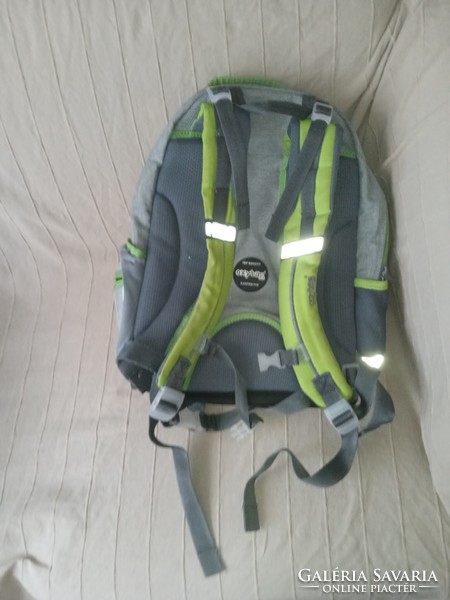 OXYBAG ergonomikus iskolatáska, hátizsák - OXY Green - zöld/szürke-fényvisszaverős