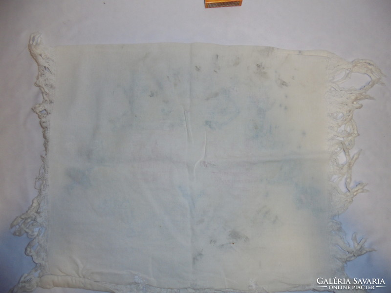 Régi, kézzel hímzett díszpárna - virágok, galamb,...