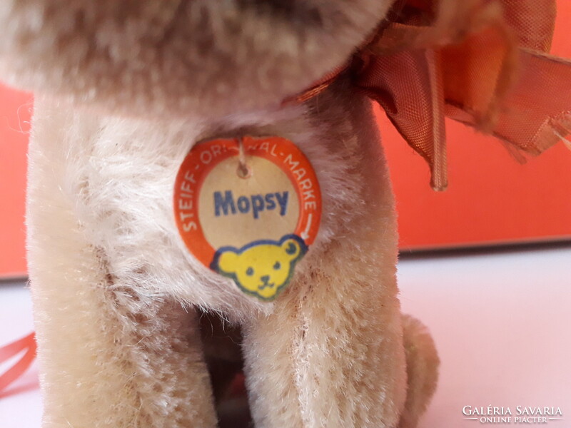 Eredeti STEIFF KUTYA MOPSY 13 cm antik STEIFF MOPSZ kutyus EXTRA !!