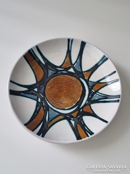 Krajtsovits Margit iparművészeti kerámia tál-32 cm