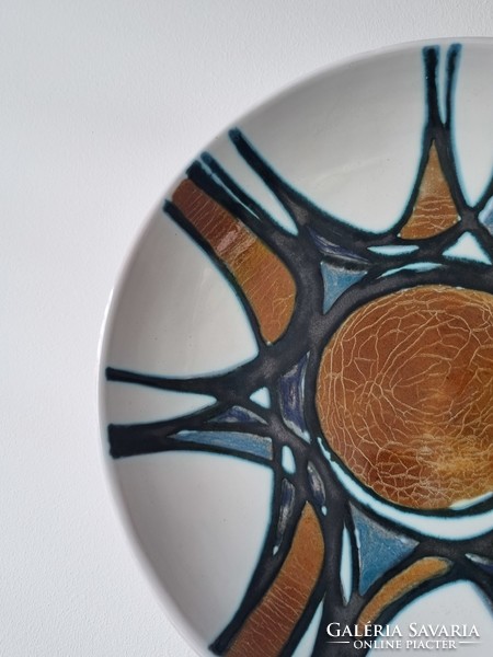 Krajtsovits Margit iparművészeti kerámia tál-32 cm