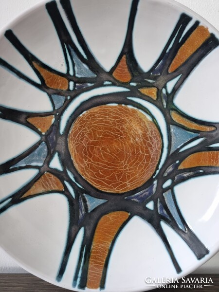 Krajtsovits Margit iparművészeti kerámia tál-32 cm