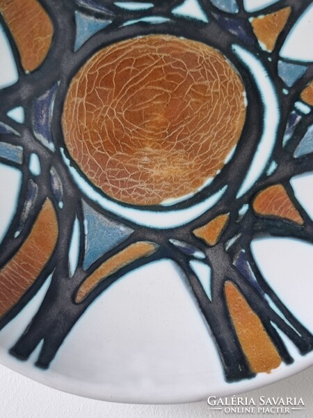 Krajtsovits Margit iparművészeti kerámia tál-32 cm