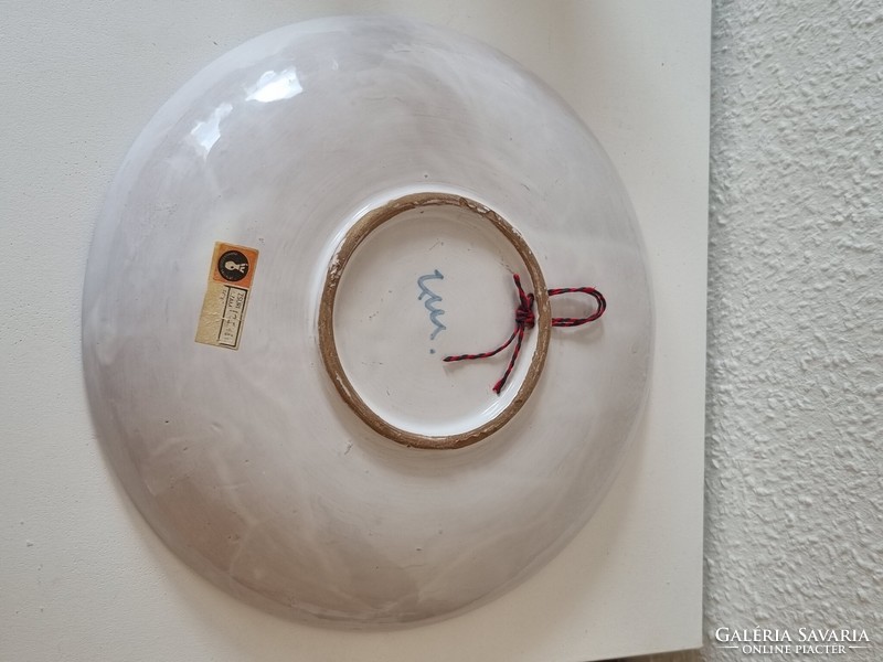 Krajtsovits Margit iparművészeti kerámia tál-32 cm