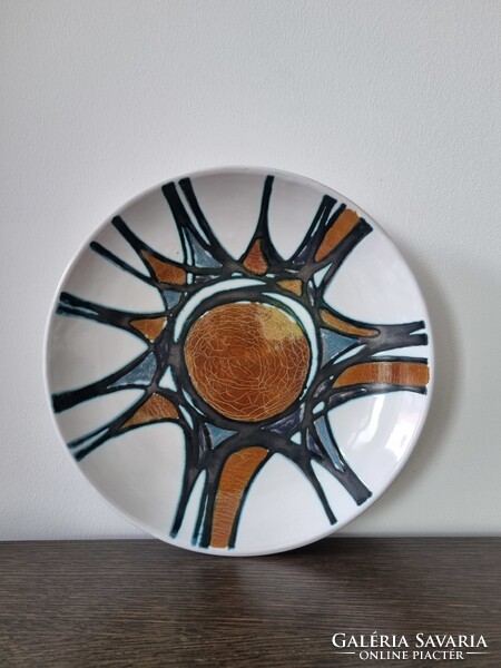 Krajtsovits Margit iparművészeti kerámia tál-32 cm