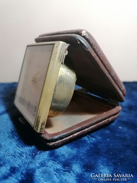 Antik, svájci, Imhof gyártmányú utazó óra, 8 napos