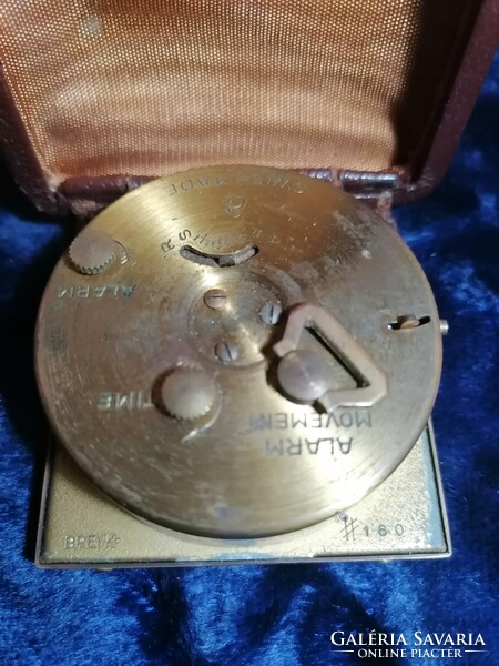 Antik, svájci, Imhof gyártmányú utazó óra, 8 napos