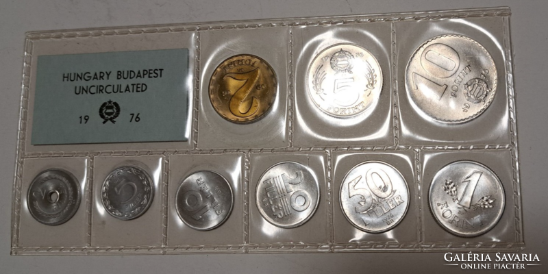 1976. pénzforgalmi sor 2 filléresből csak 5.005 ! darab készült UNC (37)