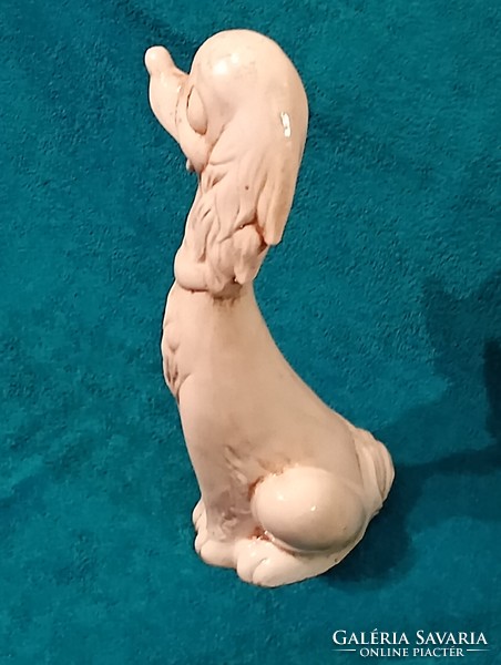 Kerámia kutya pudli 29,5cm art deco EZERKA Ohrid Ex YU retro