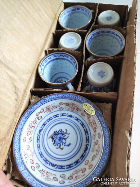 Vadonatúj címkés rizs szemes kínai porcelán kávés készlet