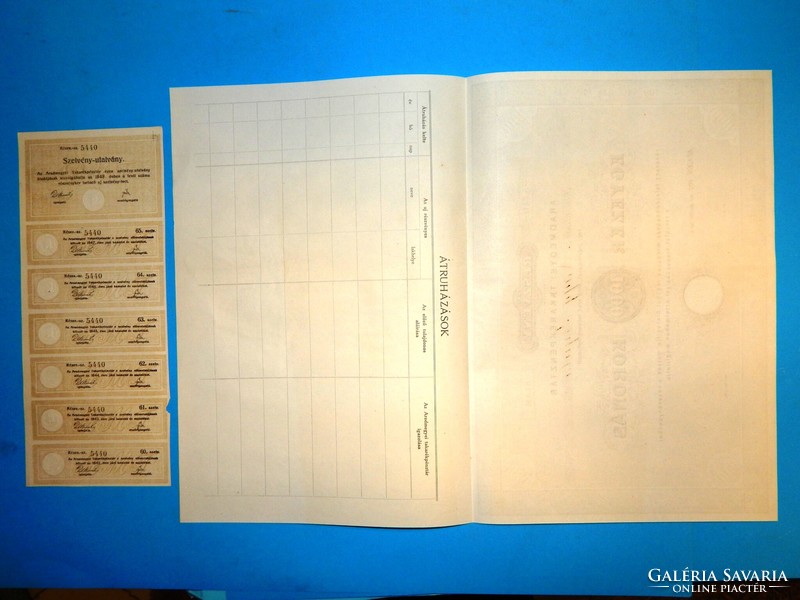 Arad - Részvény Erdély Arad 1912, dombrádi Nagy Gyula református tiszteletes részére kiállítva