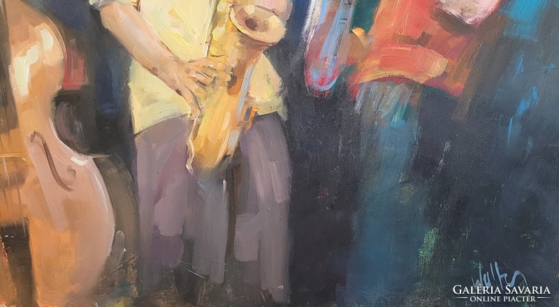Walter Gábor "Koncert hangulat" Olajfestmény 50x70 cm