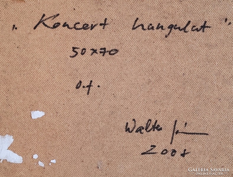Walter Gábor "Koncert hangulat" Olajfestmény 50x70 cm